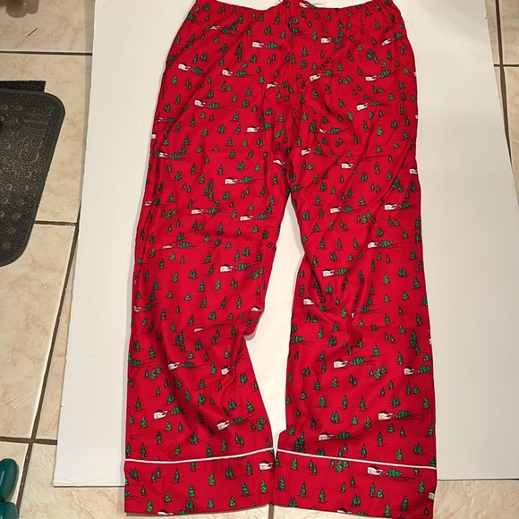 NWT VINEYARD VINES PJs, pajamas, flannel pants whales trees, Christmas M run big - Picture 6 of 10